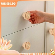 [fricese.sg] 4pcs Cabinet Handle Dia 30/40/45mm Wooden Drawer Knobs for Kitchen Cupboard Door