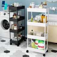 Stackable Kitchen Shelf, 2-5 Tier Trolley Shelf, Multipurpose Plastic Shelf, Aesthetic Bookshelf, Tr