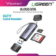 CR/2IN1 | UGREEN CM185 2-IN-1 USB-A 3.0 + TYPE-C USB-C 3.1 GEN 1 TO TF | SD 3.0 OTG CARD READER (UG-