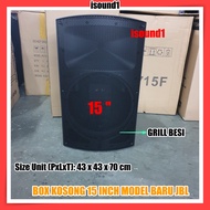 BOX SPEAKER FIBER PLASTIK 15 INCH MODEL JBL BARU 15IN BOK KOSONG