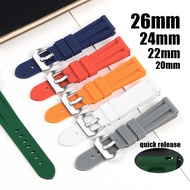 20mm 22mm 24mm 26mm Silicone Watch Band Universal Rubber Watch Strap for Omega Band for Rolex Bracelet Pin Buckle Wristband