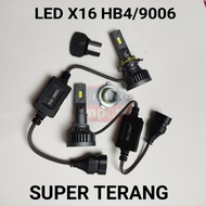 LAMPU LED MOBIL X16 SUPER TERANG H4 H11 H16 H1 H7 H8 H9 HB3 HB4 65 WATT