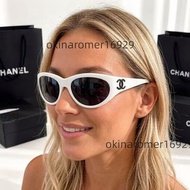 Chanel 中古金色 logo 墨鏡 Vintage Chanel 香奈兒中古墨鏡金色雙 Clogo 太陽眼鏡