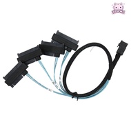 SOONA SFF 8643 to 4 SAS 29P Cable, 12Gbps High Speed Mini SAS HDD Cable, durable 50cm/1.6ft SFF 8643