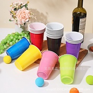 Oz Two-Color Color Color Cup Color Disposable Plastic Cup Table Tennis Cup Red White Cup Beer Game S