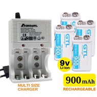 Bateri Petak Boleh Cas GTL 9V Ni-MH Rechargeable Battery 900mAh