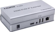 200M HDMI KVM IP Extender, Over IP RJ45 Ethernet CAT6 6A Transmitter Receiver 1 TX to 20 RX and Casc