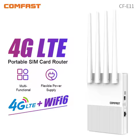 Comfast 4G LTE WIFI Router 300Mbps Wifi6 4 External Antennas Signal Booster Hotspot Ethernet Port SI