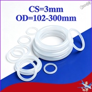 Silicone O-Rings CS3mm*OD102-300mm Waterproof Seal for Machinery & Household [DTY-XMB]
