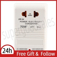 Supergoodsales Voltage Converter Transformer Light Weight Small White Convenient for Travel Use Abroad Home