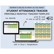 [EXCEL TEMPLATE] STUDENT ATTENDANCE TRACKER (FOR STUDENT)