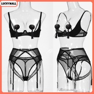 <[CDATA[Women's Lace Mesh Bra and Brief Set - Seductive Underwear]]>