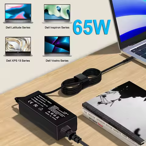 65W 45W Laptop Charger Fit for Dell Latitude 3420 3520 3320 Laptop AC Power Adapter Supply Cord