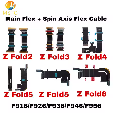 Spin Axis Flex Cable for SamSung Z Fold 2 3 4 5 6 F916 F926 F936 F946 F956 Hinge LCD Display Main Bo