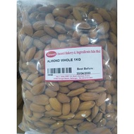 Almond whole, almond nib, sliver, ground almond, serbuk badam, badam cincang, hirisan badam 1 kg