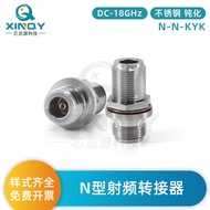 XINQY N-Type RF Coaxial Adapter N-KYK 18G Adapter Berulir Melalui Panel Dinding Dibetulkan