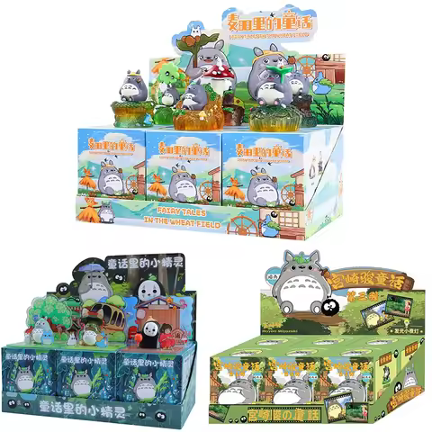 Hot 6pcs/Set Multiple Styles Hayao Miyazaki Anime Fairy Tale Elves Scene Version Blind Box Figurine 