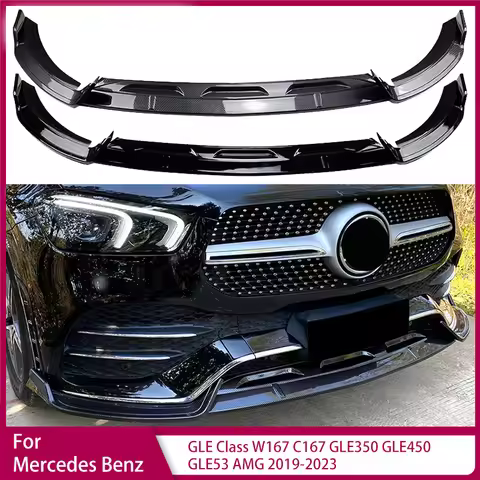 Front Bumper Splitter Lip Spoiler Diffuser Body Kit For Mercedes Benz GLE Class W167 C167 GLE350 GLE