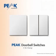 [ PEAK ] Edel Series Door Bell Switch | 1 Gang Door Bell Switch | Auto Gate Switch | White