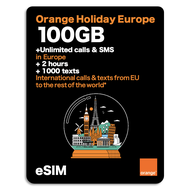 eSIM Europe Orange Holiday High Speed Data 52 Countries | eTravel UK France Spain Greece Germany etc