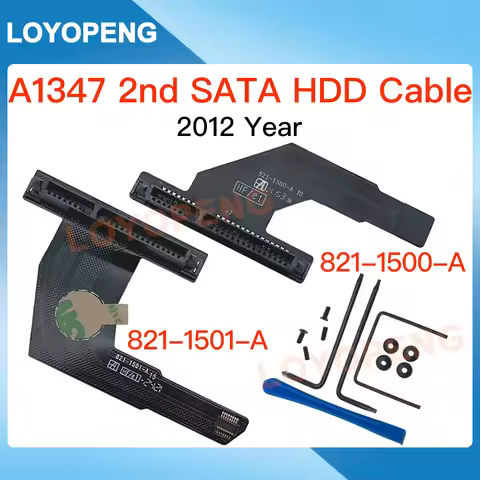 2012 Year Lower Upper SSD SATA Hard Drive 2nd Flex Cable Kit For Mac Mini Server A1347 hdd cable 821