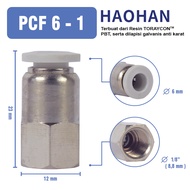 PCF Nepel Angin Fitting Pneumatic Lurus Female Selang