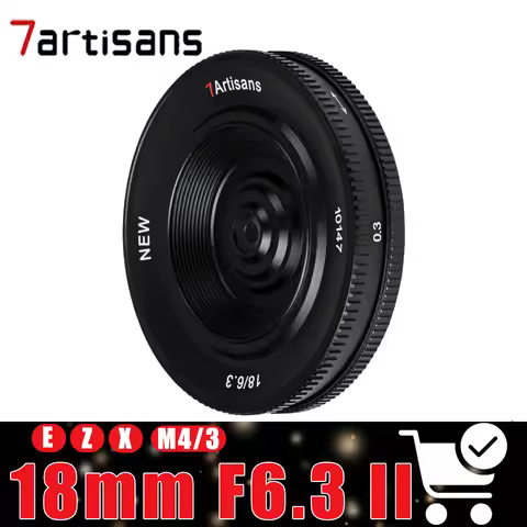7Artisans APS-C 18mm F6.3 II Wide Angle Manual Focus Prime Lens Compatible with Sony E Nikon Z Fuji 