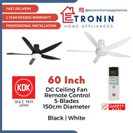 KDK 150cm (60") Ceiling Fan U60FW