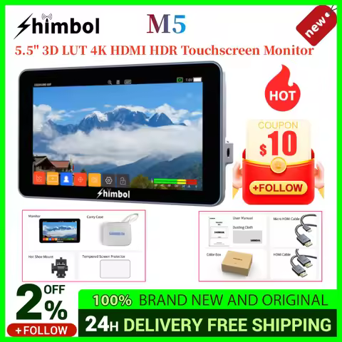 Shimbol M5 5.5" 3D LUT 4K HDMI HDR Touchscreen Monitor Professional On-camera Monitor``