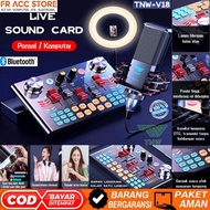 Sound Card Bluetooth TNW V18 SoundCard MIXER AUDIO Live Karaokean