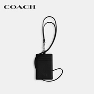 COACH กระเป๋าใส่บัตรพร้อมสายคล้องคอผู้ชายรุ่น Id Lanyard With Signature Canvas CU221 BLK สีดำ ดำ One
