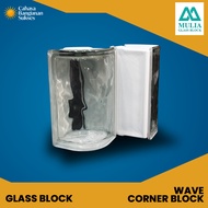 (NEW) GLASS BLOCK MULIA SPECIALTY BLOCK CORNER BLOCK END BLOCK DOUBLE END BLOCK