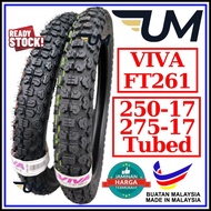 VIVA TYRE FT261 250-17 275-17 TUBE TYPE CUTTING TAYAR CROSS TIRE MOTORCROSS TIRES 2.50 2.75 2 50 75 