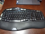 Logitech Keyboard K350 人體工學鍵盤  USB無線連接 電腦 鍵盤