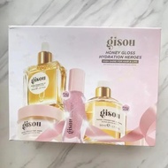 Gisou Set 4 in 1 honey infused Hair Perfume 50ml Hair Oil 20ml Hair Mask 75ml Lip Oil 8ml hair care 