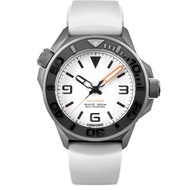 Undone AquaLume 鈦金屬潛水錶 夜光面白色帶 AQD-RBR-WHT