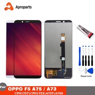 For OPPO F5 LCD DIsplay A75 A73 Touch Screen Assembly CPH1727 CPH1723 A73T Replacement Free Glue