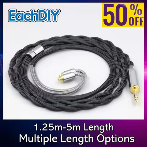 Palladium Nylon Pure 99% Silver Earphone Cable For AKG N5005 N30 N40 MMCX Graphene Gold Shield 8299