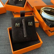 Hermes耳環 mini 黑金