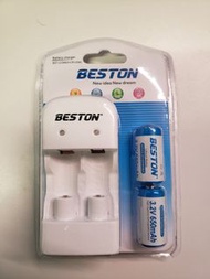 Beston - CR123A Rechargeable Battery 充電池X 2 + USB Charger充電器