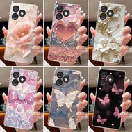 Jelly Case For Itel A50 A50C Elegant Flower Butterfly Bow Phone Casing ItelA50 A50C A669L A667L Soft