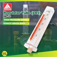 AUSTCORP 191 Series CO2 Gas Regulator Tube with Dual Gauges / CO2 Regulator Tube