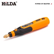 [特價]HILDA 希爾達電動工具 附46件配件組-充電式無線電磨機電磨筆雕刻