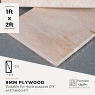 9mm Plywood (1ft x 2ft) DIY board sheet | Timber panel wood | Plain plywood | Papan perabot | Papan kayu DIY | Papan DIY