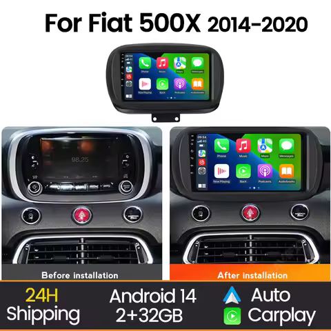 MEKEDE Android Auto Car Radio Multimedia Player For Fiat 500X 2014-2020 Car Smart Systems For Apple 