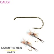 CAUSI Fly Tying Hook, Wire 8#-22# Long Shank Fly Fish Hook, 2024 Nymph Standard Long Shank Fly fishi