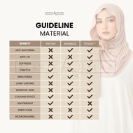 Available Alawiyahijab - Mara Instant TENCEL Pashmina Oval Antibacterial (Semi-Instant Curve Pashmin