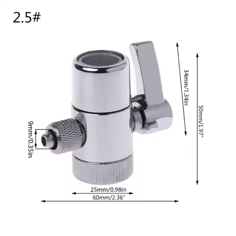 Water Filter Faucet Diverter for Valve Ro System 1/4" 2.5/8" Tube Connector