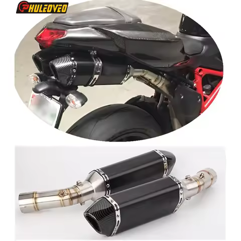 Motorcycle Exhaust System Link Pipe for Ducati 848 848 EVO 1098 1198 S/R 848 Motorbike Exhaust Escap