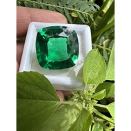 Synthetic Emerald cushion 16X16 10cts. Nano Green Size 16X16 Mm.